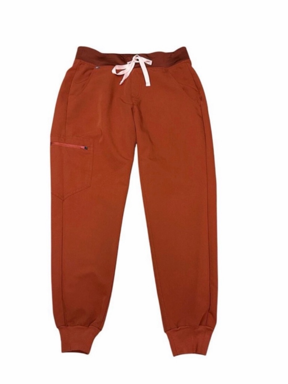 Figs Auburn ZAMORA Jogger Scrub Pants in Rust XSP
